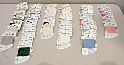 Lot of 47 Rainbow Gallery Needlepoint Thread-SILK LAME BRAID,NEON RAYS,GRANDEUR+ - Image 1 of 4