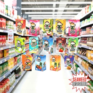 3.5g x12 Pack/Box Taokaenoi Crispy Seaweed Big Sheet  Thai Party Vegan Snack - Picture 1 of 10