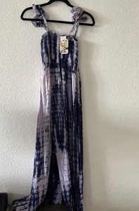 Raviya Damen Batik Maxikleid Navy Größe M - Bild 1 von 3
