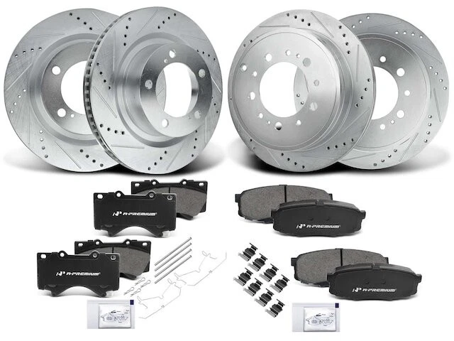 Brake Pad and Rotor Kit For Toyota Tundra Sequoia LX570 Land Cruiser FY89D1 Foto 1 de 1