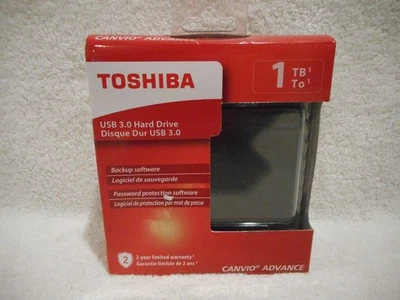 TOSHIBA Canvio Advance 1TB Portable External Hard Drive USB 3.0 - Image 1 of 4