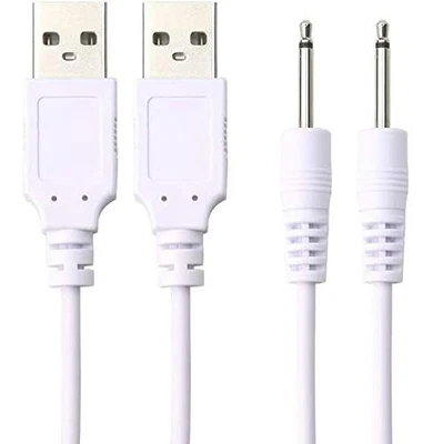 Paquete de 2 cables de carga de CC de repuesto para cargador masajeador vibratorio de 2,5 mm...  Foto 1 de 2