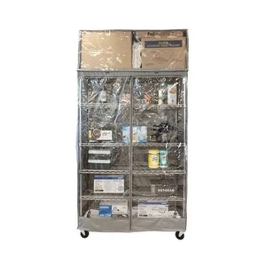 Lagerregal obere Abdeckung, 72" Breite x 24" Tiefe x 18" Höhe, eine Seite durchsichtige Platte (oben - Bild 1 von 4
