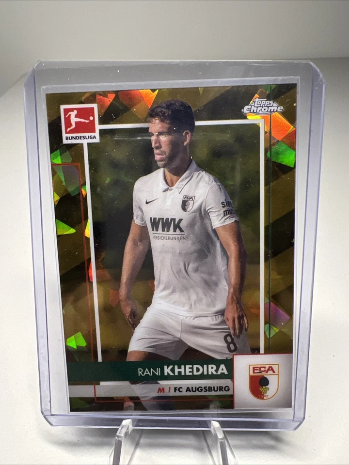 2020-21 Topps Chrome Bundesliga Sapphire Rani Khedira Gold /50 FC Augsburg - Image 1 of 2
