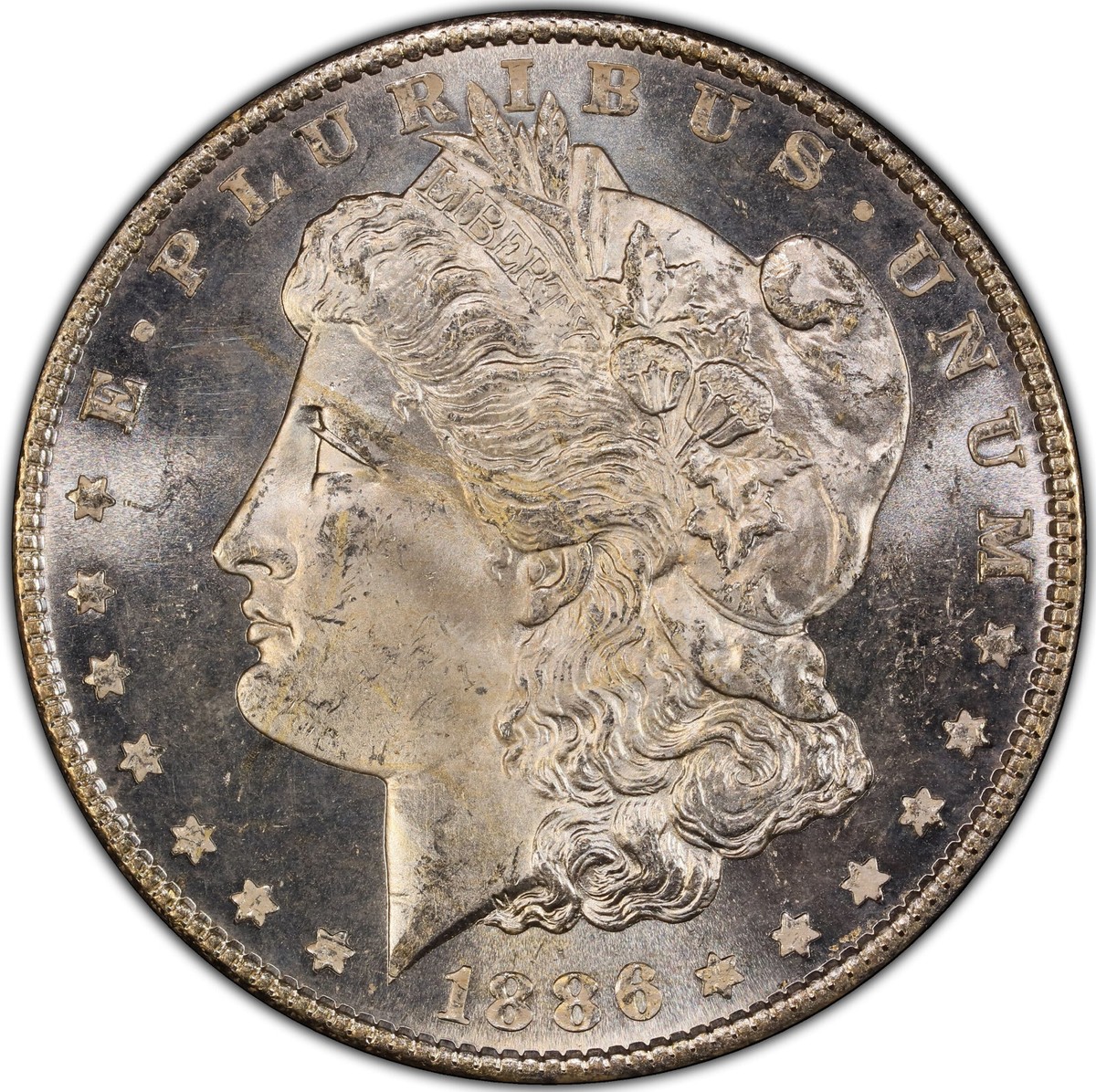 アメリカ　モルガンダラー銀貨1886 MS-65 PCGS アメリカ モルガンダラー銀貨1886 MS-65 PCGS | GoldSilverJapan