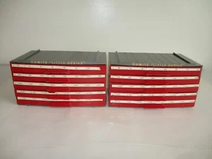 2 cajas de almacenamiento de resistencia vintage Ohmite LITTLE DEVILS de 10 cajones APILABLES - Imagen 1 de 10
