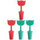 4pcs Cute Cat Silicone Wine Stoppers for Fresh Wine-OX