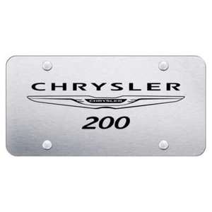 Nombre y logotipo en matrícula de acero inoxidable cepillado para Chrysler 200 - Imagen 1 de 3
