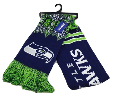 NFL Seattle Seahawks Wordmark Suéter Feo Bufanda de Invierno Foto 1 de 4