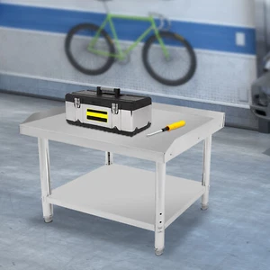Mesa de trabajo comercial con salpicadero lateral mesa de preparación para almacenamiento de cocina - Imagen 1 de 22