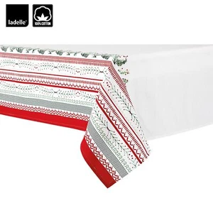 Maravilloso mantel de algodón navideño de Ladelle - oblongo 150x225 oro 150x265 cm - Imagen 1 de 4