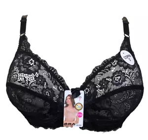 Soutien gorge 115D en dentelle fleurie noire lingerie femme grande taille - Imagen 1 de 1