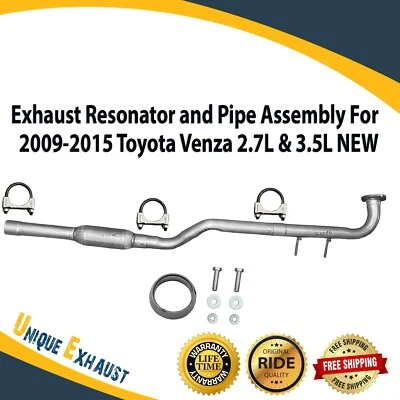 Exhaust Resonator and Pipe Assembly For 2009-2015 Toyota Venza 2.7L & 3.5L NEW - Image 1 of 4