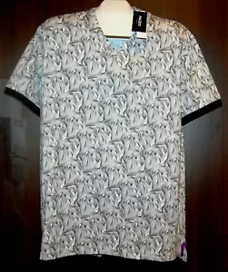 Maceoo Gray Cotton Men's V Neck T-Shirt Short Sleeve Size 6/2XL - Picture 1 of 10