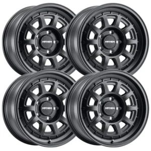 (Set-4) Mayhem Voyager 15x7 5x100 15mm Matte Black Wheels Rims 15 Inch - Picture 1 of 4