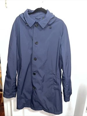 Chaqueta de lluvia ligera Allegri Milano City 2120 autoalmacenable azul marino UK58 US 46 48 Foto 1 de 4