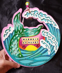 Hand-Painted Wooden Sign/Nautical Decor | "Mermaid at Heart" by: scarshayla - Picture 1 of 12