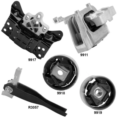 Juego de 5 piezas de soportes de motor y montaje de transmisión para Volkswagen Golf 2015 L4-2,0 L Foto 1 de 4