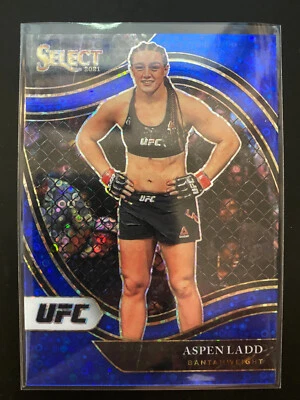2021 Panini Select UFC Aspen Ladd Biue Disco /99 Octagonside Level #276  - Image 1 of 2