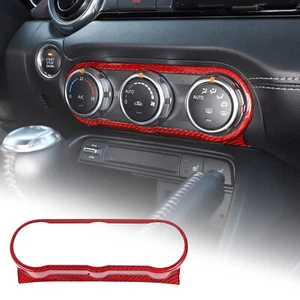 Borde de botones rojo carbono seco aire acondicionado para Mazda MX-5 Miata ND 2016-2023 - Imagen 1 de 12