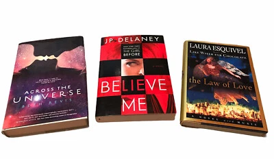 Romance Book Lot - Across the Universe, Believe Me, And The Law Of Love Foto 1 de 2