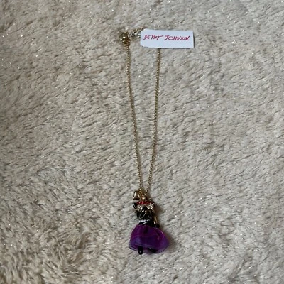Collar Deslizante Colgante Tutú Púrpura Perro Toro Betsey Johnson - Nuevo con Etiquetas Foto 1 de 4
