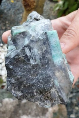 Smaragd in Muttergestein, Smaragd Stufe, BRASILIEN# 507g/ 9,8 cm - Bild 1 von 4