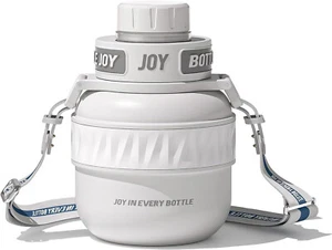 BOTTIGLIA JOY Borraccia per Bambini in Acciaio Inox 16oz Doppio Isolamento con Cinghia - Foto 1 di 7