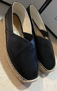 New Gucci Men Leather Espadrille Shoes Black 8 US/7 UK - Picture 1 of 10