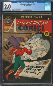 All American Comics #53 CGC 2.0 D.C. 1943 Green Lantern - Imagen 1 de 2