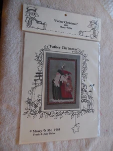 Father Christmas  Cross Stitch Chart  Mosey 'N Me  1993  OOP  HTF  NEW - Picture 1 of 2
