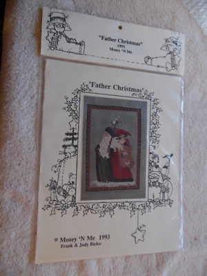 Father Christmas  Cross Stitch Chart  Mosey 'N Me  1993  OOP  HTF  NEW - Image 1 of 2