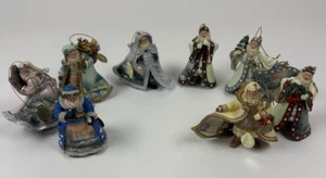 Ashton Drake cimelio Thomas Kinkade vecchio mondo Babbo Natale ornamenti set di 8 - Foto 1 di 13