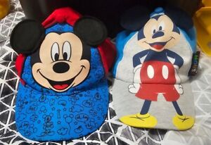 Mickey Mouse 2t-4t Boys Girls Hat  Ears Lot Of 2 Disney