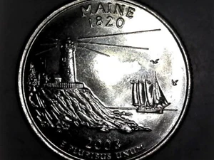 2003 - D Maine State Washington Quarter Removed From US Mint Roll ! Beautiful ! - Picture 1 of 10