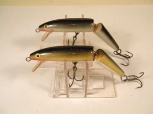 2 Rapala Jointed Minnow Floating J11 Silver Gold Holz Crankbait Köder - Bild 1 von 3