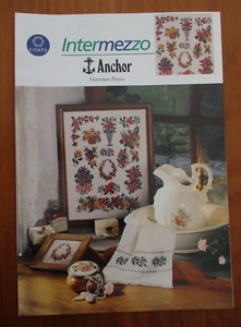 INTERMEZZO ANCHOR VICTORIAN POSIES CROSS X STITCH CHART COATS PATONS CRAFTS - Picture 1 of 4