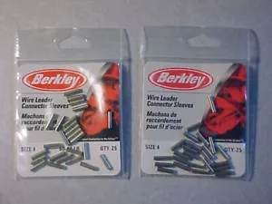 2 confezioni da 25 maniche con connettore Berkley Wire Leader misura 4 60-80 libbre. 50 LTOTAL - Foto 1 di 2