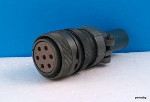 CONECTOR JAE 7 PINES MUJER MS3106B24-10S + ABRAZADERA DE CABLE FANUC CNC MILITAR - Imagen 1 de 12