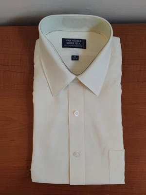 new van heusen super silk  Men's Long Sleeve Button Down Dress Shirt Men's Large - Image 1 of 4
