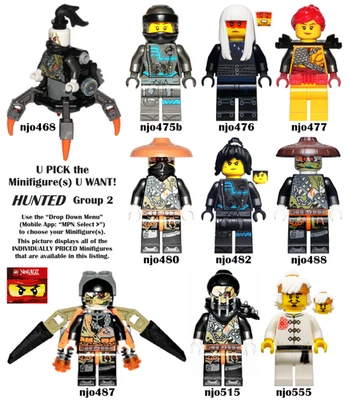 Genuine LEGO U PICK Ninjago HUNTED Minifigures Group 2 **NEW** - Image 1 of 4
