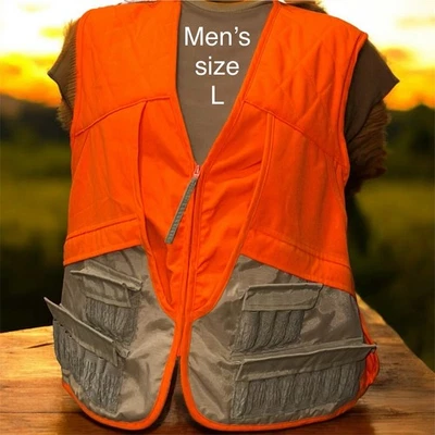 Columbia BLAZE ORANGE HUNTING VEST Men’s Large Exc Condition! - Image 1 of 4