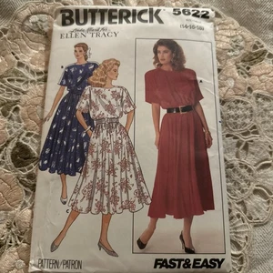 De Colección Butterick Costura Patrón 5622 Misses Vestido Blusa Corpiño Pliegues Talla 14-16-18 - Imagen 1 de 6