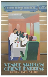 Original Poster VENEDIG SIMPLON - ORIENT-EXPRESS - FIX-MASSAU 92 x 62 cm POSTER - Bild 1 von 3