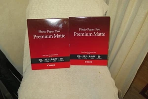NEW! Canon PM-101 Photo Paper Pro Premium Matte (8.5 x 11", 50 Sheets), Set Of 2 - Afbeelding 1 van 1