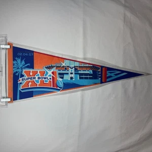 Banderín Super Bowl XLI South Florida 02.04.07 Gigantes vs. Patriotas Coleccionable - Imagen 1 de 6