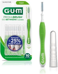 GUM Proxabrush Go-Betweens - Tight - Interdental Brushes 10 Count (Pack of 1) - Picture 1 of 12