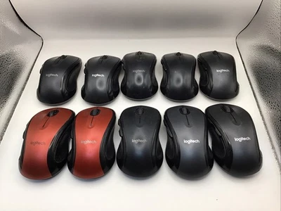 Lot of 10 Logitech M510 Wireless Laser Mouse +4 Universal Dongles Tested Working - Image 1 of 4
