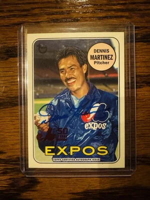 2019 Topps Archives - Montreal Expos Autographs Dennis Martinez /10 - Image 1 of 2