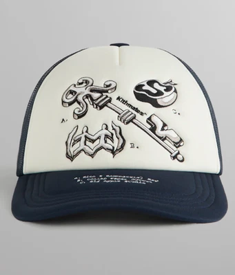 Kith for Roommate Studio Nolan Foam Mesh Trucker Hat Torpedo Navy White O/S NWT - Image 1 of 4